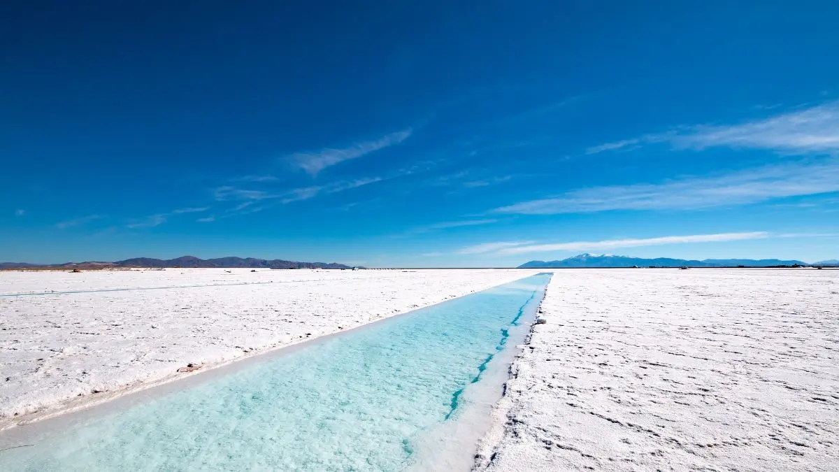 Vista panoramica de las Salinas Grandes Jujuy Argentina turismo